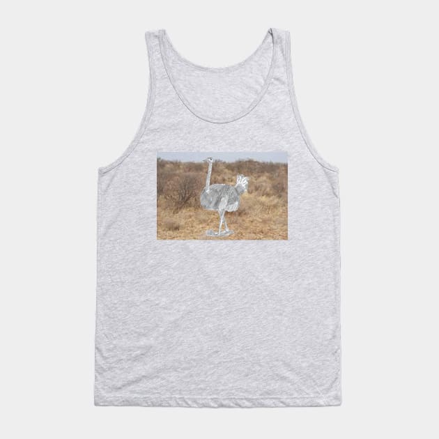 Nandu Ostrich Tank Top by Mila-Ola_Art